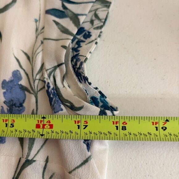 Daniel Rainn Blouse Women's Small Lace Floral Short Sleeve Artsy Boho Shirt - Picture 8 of 8